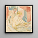 a nude man and woman sitting - Edvard Munch — framed artwork on a wall