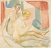 a nude man and woman sitting - Edvard Munch — artwork view