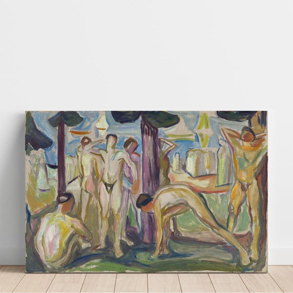 Reproduction of the painting of Naked Men in a Landscape - Edvard Munch