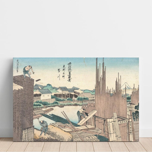 Reproduction of the painting Honjo Tatekawa Painting - Katsushika Hokusai