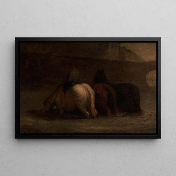 L'Abreuvoir - Honoré Daumier — framed artwork on a wall