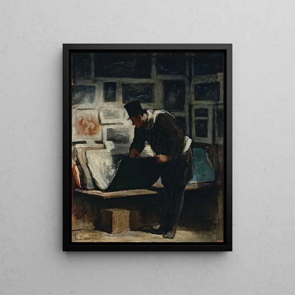 L'amateur d'estampes - Honoré Daumier — framed artwork on a wall