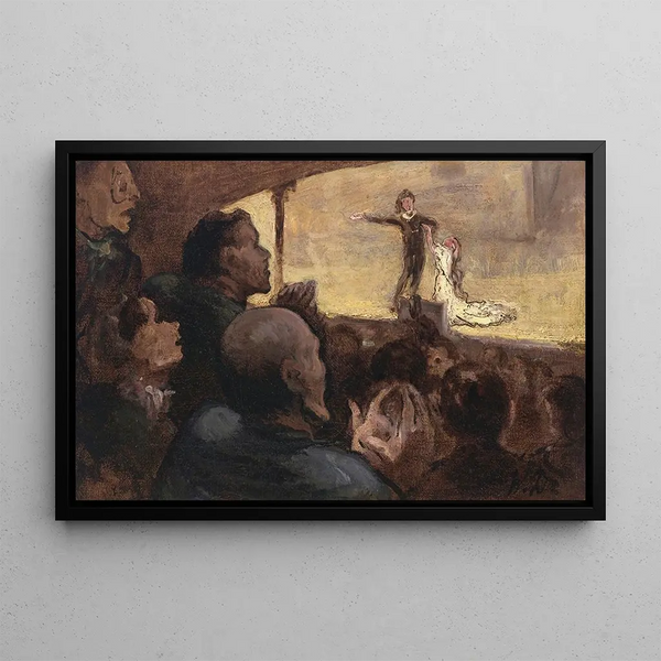 The Drama - Honoré Daumier — framed artwork on a wall