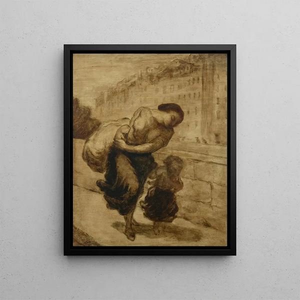 The Burden - Honoré Daumier — framed artwork on a wall