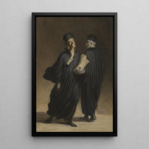 The Lawyers - Honoré Daumier — framed artwork on a wall