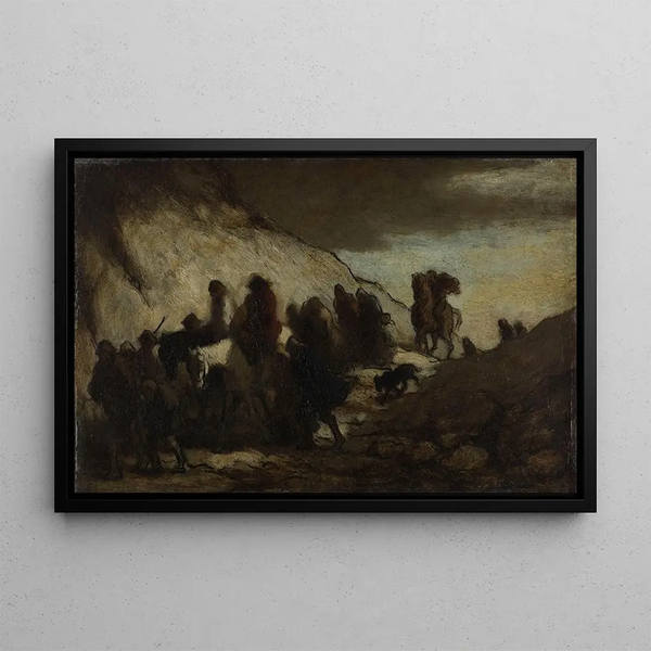 Les migrants - Honoré Daumier — framed artwork on a wall