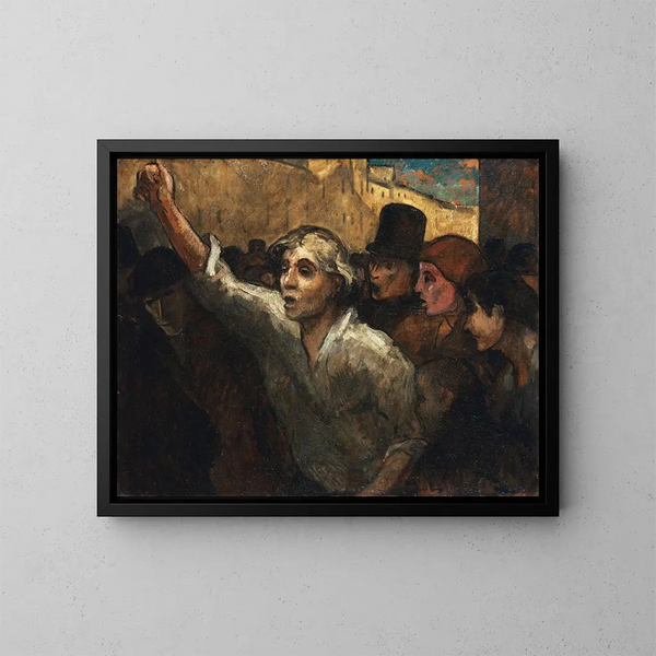 The Revolt - Honoré Daumier — framed artwork on a wall