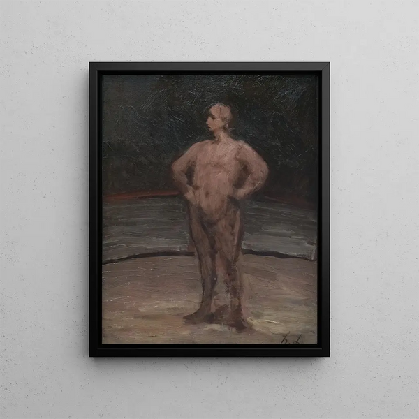 The Wrestler - Honoré Daumier — framed artwork on a wall
