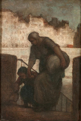 Honor Daumier - Une laveuse au Quai dAnjou Laundress on the Quai dAnjou.webp