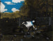 Abraham Lincoln and his father building their cabin on Pigeon Creek - Horace Pippin — artwork view