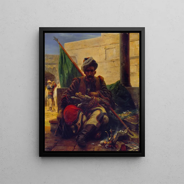 Un Bashi-Bazouk - Horace Vernet — framed artwork on a wall