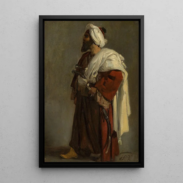 Arab Warrior Painting - Horace Vernet — framed artwork on a wall