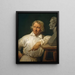 Bertel Thorvaldsen 1768-1844 painting with the bust of Horace Vernet - Horace Vernet — framed artwork on a wall