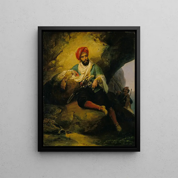 Conrad the Corsair - Horace Vernet — framed artwork on a wall