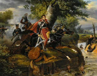 the death of Prince Poniatowski on October 19, 1813 - Horace Vernet — artwork view