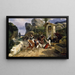 Italian bandits surprised by papal troops - Horace Vernet — framed artwork on a wall