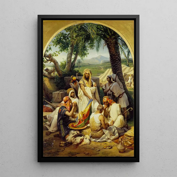 The Coat of Joseph - Horace Vernet — framed artwork on a wall