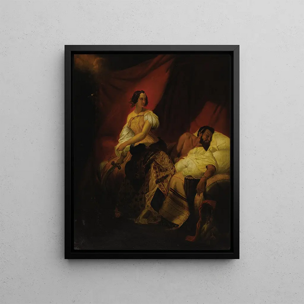 Judith Holopherne - Horace Vernet — framed artwork on a wall