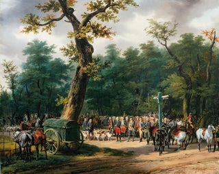 The Last Hunt of Louis XVI at Fontainebleau - Horace Vernet — artwork view