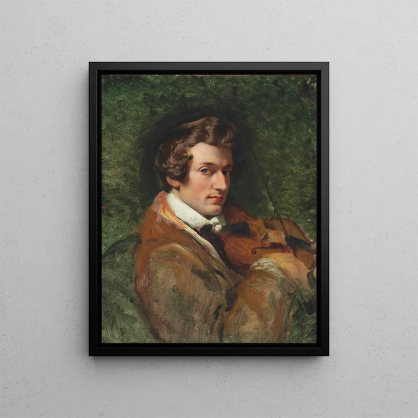 Portrait of Charles Auguste de Briot - Horace Vernet — framed artwork on a wall
