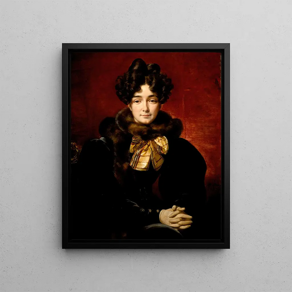 Portrait of a Lady - Horace Vernet — framed artwork on a wall