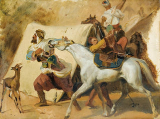 Study for the Attack on the Smalah of Abd el Kader - Horace Vernet — artwork view