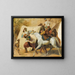 Study for the Attack on the Smalah of Abd el Kader - Horace Vernet — framed artwork on a wall