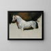 Study of a White Horse - Horace Vernet — framed artwork on a wall