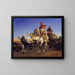 L'artiste et ses compagnons voyageant dans le désert - Horace Vernet — framed artwork on a wall