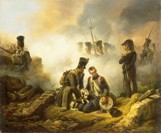 The wounded regiment dog - Horace Vernet — artwork view