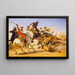 La chasse au lion - Horace Vernet — framed artwork on a wall