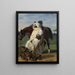 The lion hunter - Horace Vernet — framed artwork on a wall