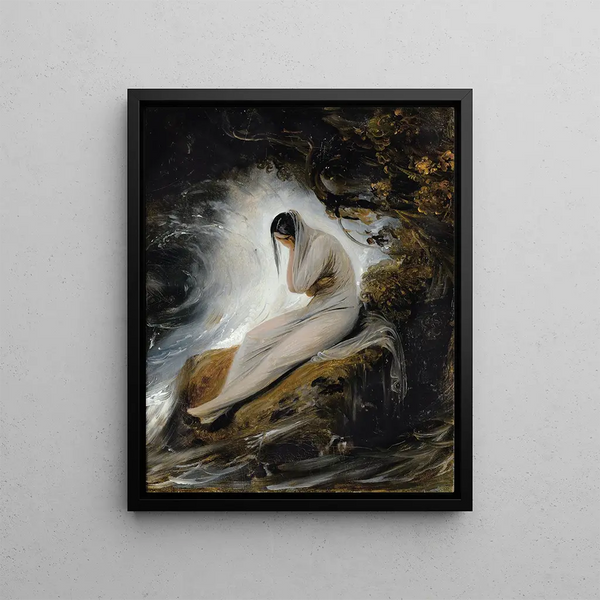 La complainte des jeunes filles - Horace Vernet — framed artwork on a wall