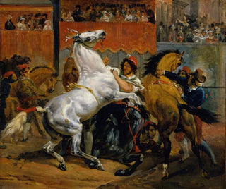 The start of the horse race without rider - Horace Vernet — artwork view