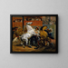 The start of the horse race without rider - Horace Vernet — framed artwork on a wall