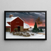 Cour de ferme en hiver - Horatio Shaw — framed artwork on a wall
