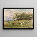 Observant les dindons - Horatio Walker — framed artwork on a wall