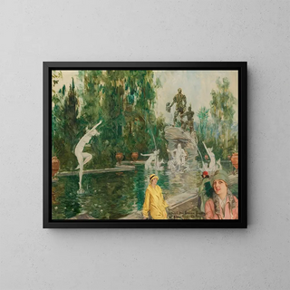 Sketch for the Balboa Fountain - Howard Chandler Christy — framed artwork on a wall