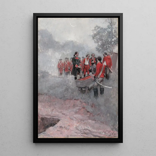 L'Enterrement de Braddock - Howard Pyle — framed artwork on a wall