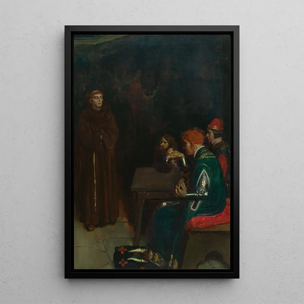 The Duke of Gloucester Sends for Edward Maudelain The Satraps - Howard Pyle — framed artwork on a wall