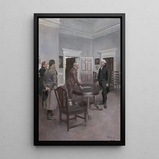 Howard Pyle - Thompson The Clerk Of Congress Announcing To Washington At Mount Vernon His Election To The Presidency.webp