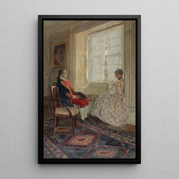Washington and Mary Philipse - Howard Pyle — framed artwork on a wall