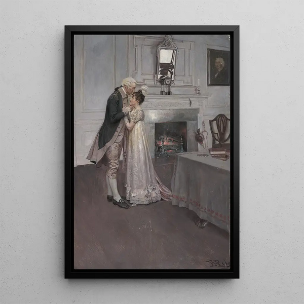 Washington and Nellie Custis - Howard Pyle — framed artwork on a wall
