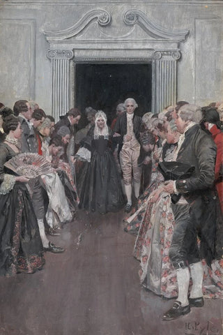 Howard Pyle - Washington Bringing His Mother Into The Ballroom Fredericksburg.webp