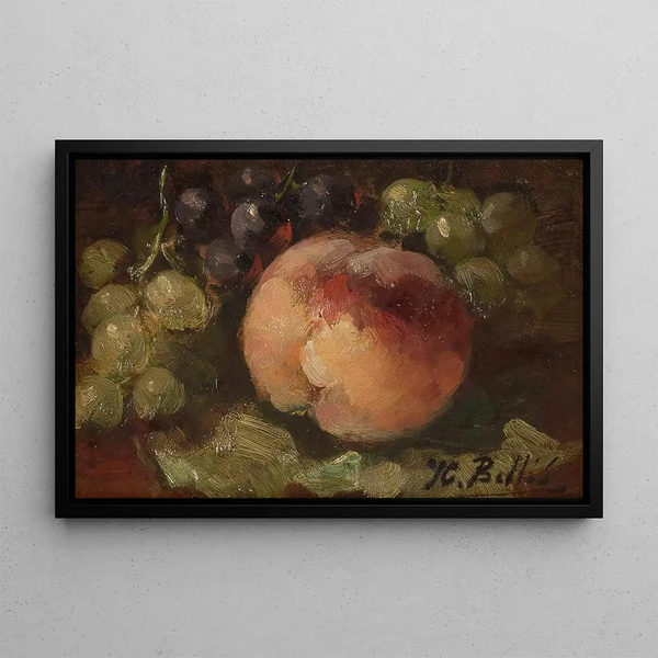 Fruit Still Life Painting - Hubert Bellis — framed artwork on a wall