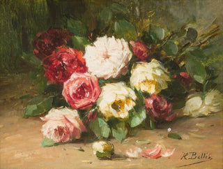 Still life with roses - Hubert Bellis — artwork view