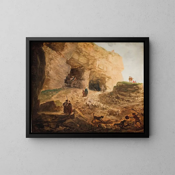 A career with a flock of sheep - Hubert Robert — framed artwork on a wall