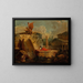 Drawers in a landscape with ancient ruins - Hubert Robert — framed artwork on a wall