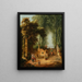 Fontaine dans un parc - Hubert Robert — framed artwork on a wall