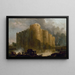 La Bastille in the early days of its demolition - Hubert Robert — framed artwork on a wall